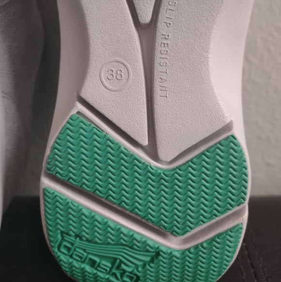 Dansko Elise Women's Comfort Walking Shoes Grey Suede Teal Size 38 US 7.5-8 - Picture 9 of 12